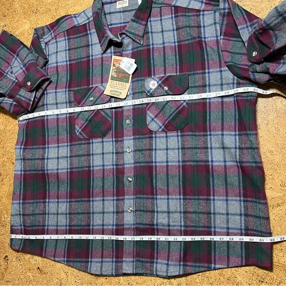 Five Brother Vintage Brawny Extra Weight Plaid Flannel Shirt NWT Sz 4XL - Picture 9 of 11